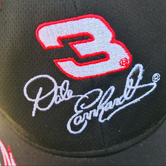 Dale Earnhardt #3 cap shark bite Red & Black NASCAR RACING HAT Embroidered - Picture 7 of 10
